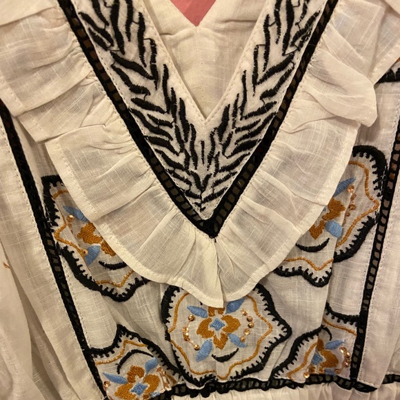 Anthropologie Sequined Embroidered Blouse size 6 - Picture 11 of 16